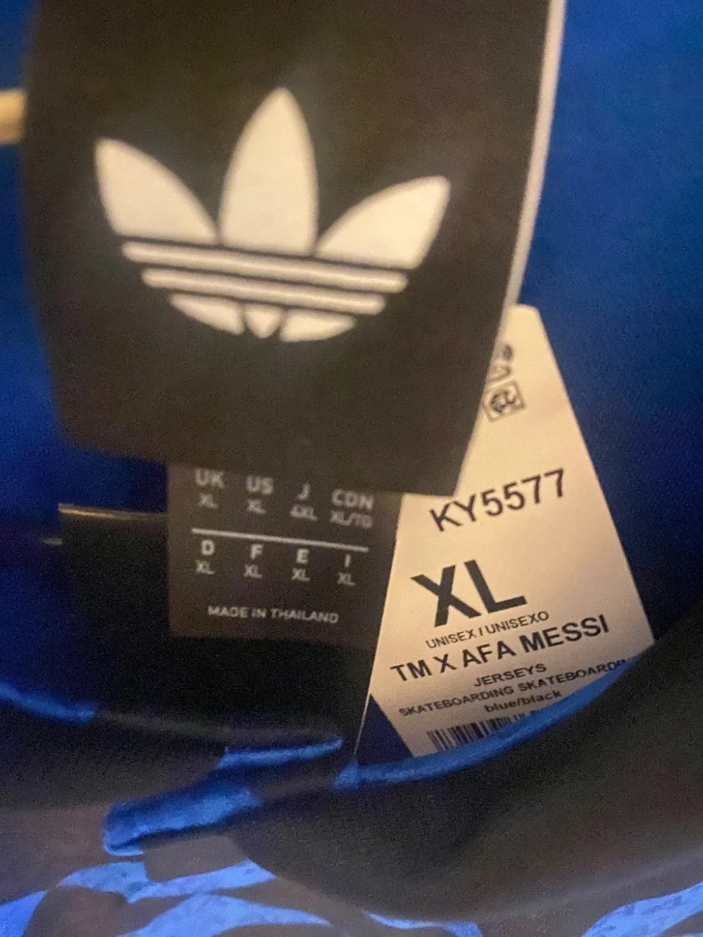 Adidas Argentina Thrasher jersey with limited edition Messi #10 name set XL NWT